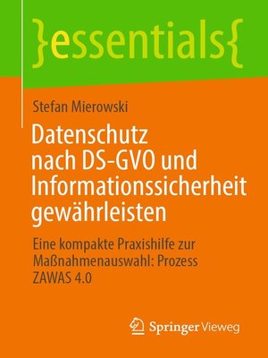 cover image of Datenschutz nach DS-GVO und Informationssicherheit gewährleisten